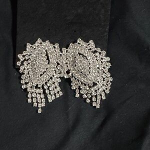Elegant Silver Crystal Earrings